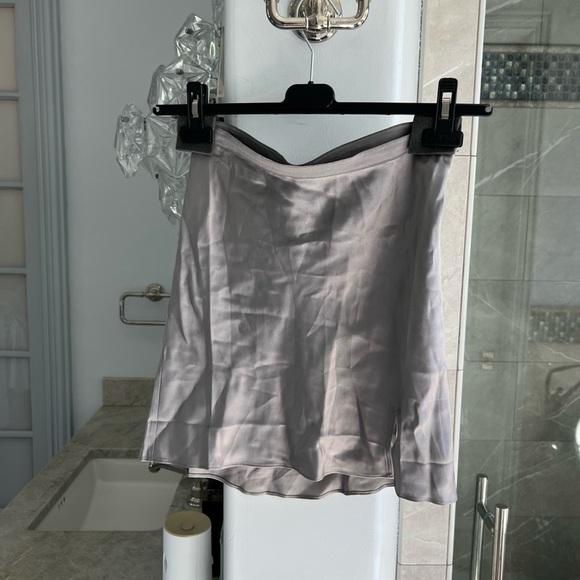 Anine Bing Chrisly Silk Skirt: Ash Violet - Picture 6 of 11